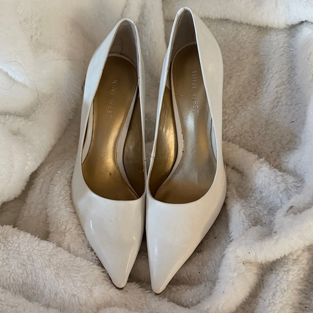 Nine West Classic White Heels